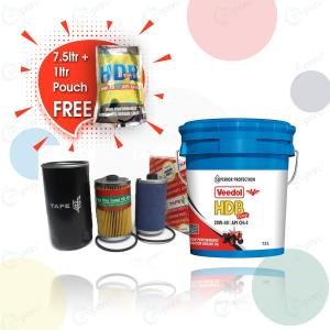 VEEDOL Prima 20W-40 7.5ltr + 1ltr Free With Oil Bucket And Filter Kit For Massey Ferguson 1035, 241, 245, Eicher 380, Sonalika 740 Model Simpson Engine Tractor